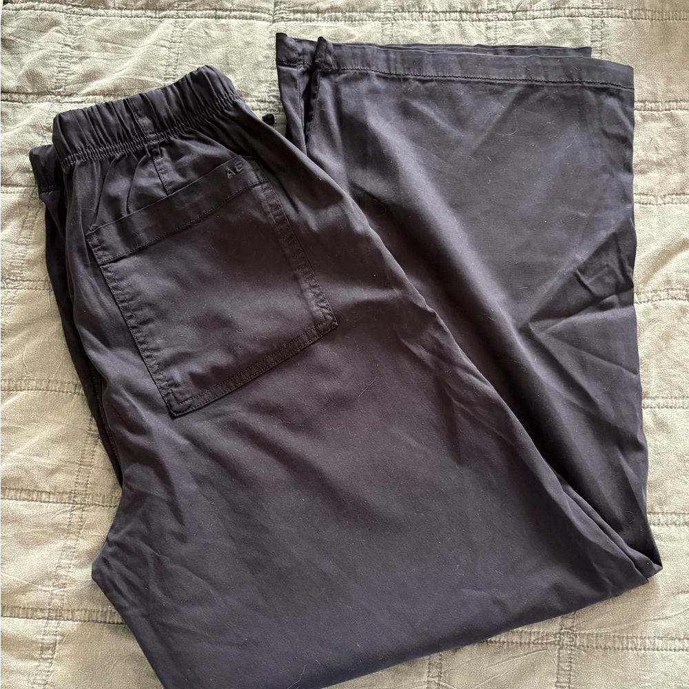 American Eagle Outfitters Women's Black Wide Leg Pants - Picture 2 of 4
